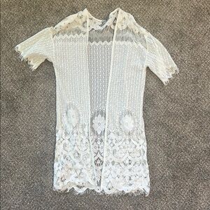 Elegant Lace Open Cardigan